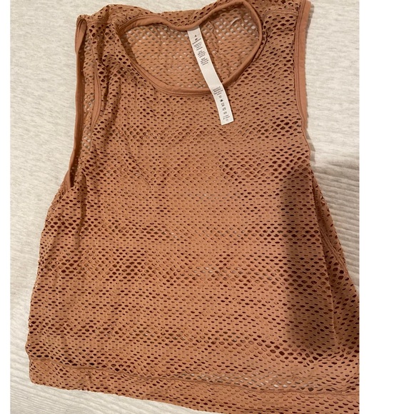 lululemon athletica Tops - Lululemon Rust Mesh Crop Top